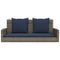 Schommelbank met kussens 119x56x48 cm poly rattan grijs