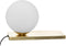 DESIGN TAFELLAMP GOUD MET GLAZEN BOL H 17 CM