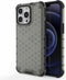 Lunso - Honinggraat Armor Backcover hoes - Geschikt voor iPhone 13 Pro - Zwart