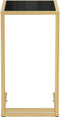vidaXL - Computer - bijzettafel - 50x35x65 - cm - gehard - glas - zwart