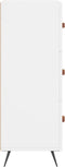 vidaXL - Ladekast - 69,5x34x90 - cm - bewerkt - hout - wit