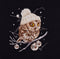 Thea Gouverneur - Borduurpakket met telpatroon - 743.05 - Voorgesorteerde DMC Garens - Whoo..Whoo..It's Winter - Zwart Aida - 31 cm x 30 cm - DIY Kit