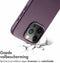 Accezz MagSafe Leather Backcover - iPhone 15 Pro - Echt leer - Paars