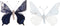 Kerstversiering DKD Home Decor Polyester Vlinder (2 Stuks) (23 x 3 x 19 cm)