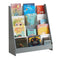 SoBuy Kinderboekenplank - 4 Opbergvakken - Grijs - 80x30x88 cm