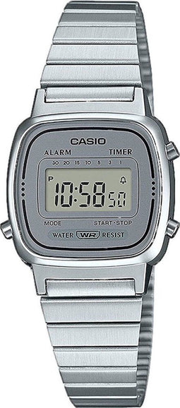 Casio LA670WEA-7EF - Dameshorloge 25 mm - Digitaal - Zilverkleurig