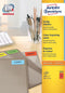 Avery 3452 - Universele etiketten - 105 x 37 mm - Rood (1600 stuks)