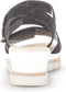 Gabor 24.640.67 - Dames Sandalen - Sleehak met klittebandsluiting - Zwart (2023)