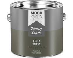 Moodpaints Muurverf Betonlook - 2500 ml - Army Green