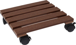 Pro Garden Plantentrolley - hout - bruin - vierkant - 29 x 29 cm - 100 kilo