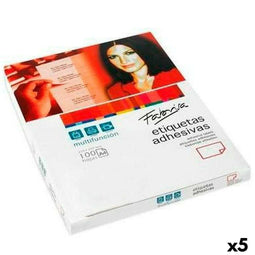 Fabrisa Klevende etiketten - 100 Lakens 105 x 74,1 mm - Zelfklevend - Wit (5 stuks)