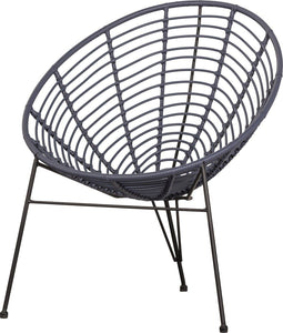 WOOOD Jane Loungestoel Buiten - PE/Metaal - Inkt - 88x72x81