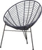 WOOOD Jane Loungestoel Buiten - PE/Metaal - Inkt - 88x72x81