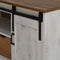 vidaXL - Tv-meubel - HALDEN - met - schuifdeur - wit - 110x40x60 - cm - massief - hout
