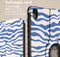 imoshion Tablet Hoes - Geschikt voor iPad Air 5 (2022) / Air 4 (2020) - 360° Draaibare Design Bookcase 2.0 - White Blue Stripes