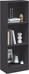 vidaXL - Boekenkast - met - 3 - schappen - 40x24x109 - cm - bewerkt - hout - grijs