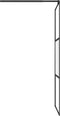 vidaXL - Inloopdouchewand - met - schap - 90x195 - cm - ESG-glas - aluminium - zwart