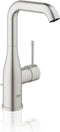 GROHE Essence New - Wastafelkraan - hoge draaibare uitloop - met trekwaste - RVS
