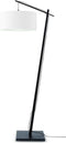 GOOD&MOJO Vloerlamp Andes - Zwart/Wit - 72x47x176cm - Scandinavisch,Bohemian - Staande lampen voor Woonkamer - Slaapkamer