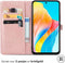 iMoshion Hoesje Geschikt voor Oppo A98 Hoesje Met Pasjeshouder - iMoshion Mandala Bookcase - Rosé Goud