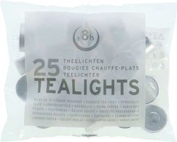 Theelichten 8 uur 25 Stuks