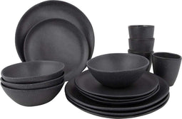 Bo-Camp Hoxton - Servies - 16-delig - Lichtgewicht en kraswerend - Grijs (16 stuks)