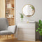 Woltu Ronde Wandspiegel 60x60 cm - Gouden Metalen Frame - Moderne Interieur Spiegel