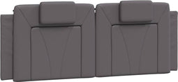 vidaXL - Hoofdbordkussen - 140 - cm - kunstleer - grijs