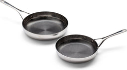 Crowd Cookware Blackbeard - Pannenset 2-delig - Ø24 + 28 cm - RVS - Non-stick en krasbestendig (2 stuks)