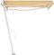 vidaXL - Luifel - vrijstaand - handmatig - uittrekbaar - 300x250 - cm - geel - en - wit