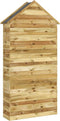 vidaXL - Tuinschuur - met - deur - 69,5x32x178 - cm - geïmpregneerd - grenenhout