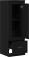 vidaXL - Hoge - kast - Zwart - Eiken - 36x35,5x103,5 - cm - Gelaagd - Hout