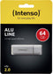 Intenso Alu Line - USB 2.0 - 64GB - Zilver