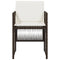 Tuinstoelen 4 st met kussens poly rattan bruin