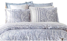 Dekbedovertrek set Blauw - 3 Onderdelen - 100% Katoen - Bed 200 x 240 cm (3 stuks)