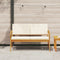 vidaXL - Ligbank - met - Kussens - 115x70x72 - cm - Massief - Acaciahout