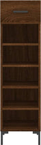 vidaXL - Schoenenkast - 30x35x105 - cm - bewerkt - hout - bruin - eikenkleur