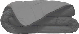 Wasbaar dekbed met vaste hoes - 140x200 - Warm in winter koel in zomer - Donker grijs / Zilver grijs
