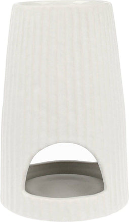 Scentchips® Rib Rond Waxbrander - Geurbrander - Oliebrander - Wax Melts Brander - Aromabrander - Ook Geschikt Voor Essentiële Oliën - Geurolie - Waxmelts - Wit