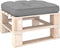 vidaXL - Palletkussen - 70x70x12 - cm - stof - grijs