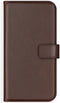 Selencia iPhone Xs - Echt Lederen Bookcase - 3 Pashouders - Bruin