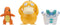 Pokémon Batte Figuur Set - Charmander, Galarian Darumaka, Psyduck 3st.