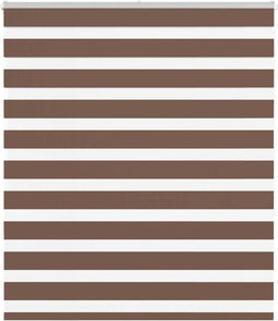 vidaXL - Zebra - rolgordijn - 120x150 - cm - stofbreedte - 115,9cm - polyester - bruin