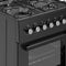 Wiggo WO-E606A(BB) - Vrijstaand Gasfornuis - 60 cm - 66 Liter - 4 pitten - Energieklasse A - Zwart