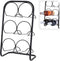 Excellent Houseware Wijnrek - Wijnflessen rek voor 6 flessen 22 x 14 x 38 cm - Zwart (6 flessen)