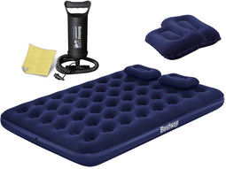 Bestway Twee Persoons Luchtbed met Pomp en Kussens - 203x152x22 cm - Luxe en Comfort