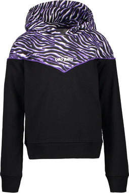 Cars Jeans Quita - Meisjes Trui - Lange mouw met capuchon en dierenprint - Maat 176