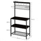 Goliving Keukenkast - Staand Keukenrek - Apothekerskast Metaal Hout 84 x 40 x 170 cm Zwart