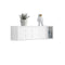 SoBuy FHK18-W - Wandkapstok - Schuifdeuren & Plank - Wit
