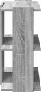 vidaXL - Boekenkast - 3-laags - 60x30x60 - cm - bewerkt - hout - grijs - sonoma - eiken